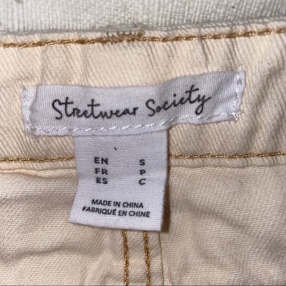 Cream Coloured Denim Skirt - Picture 3 of 3